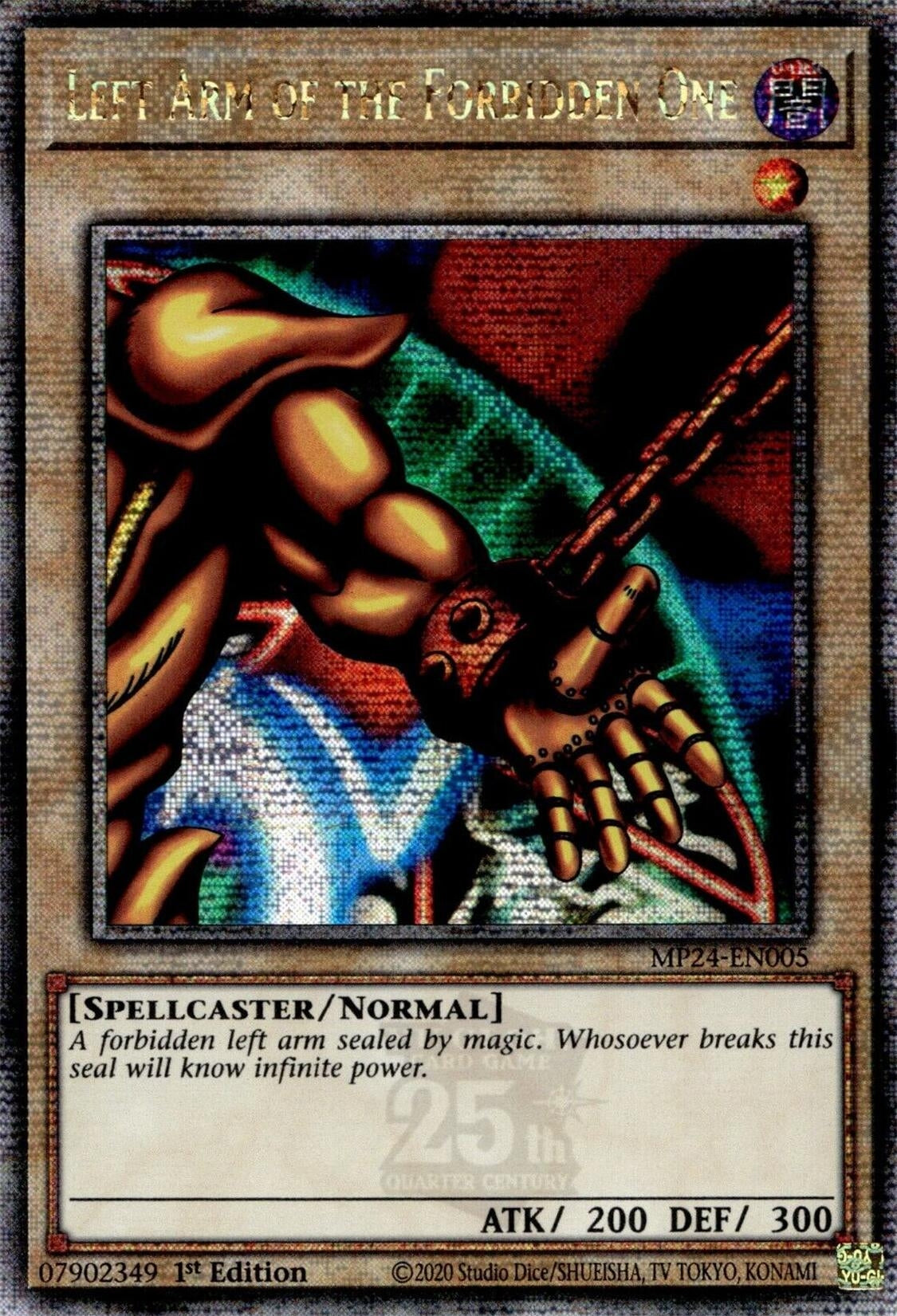 Image for Left Arm of the Forbidden One (Quarter Century Secret Rare) (MP24-EN005) - YuGiOh