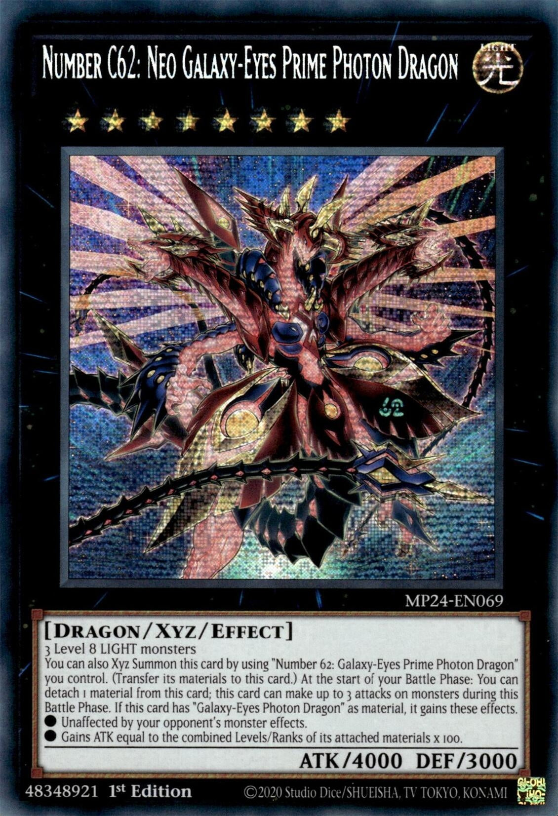 Number C62: Neo Galaxy-Eyes Prime Photon Dragon (MP24-EN069)
