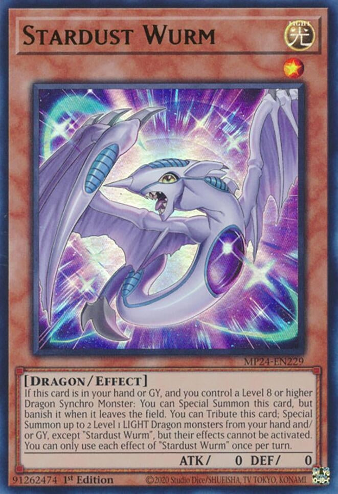 Image for Stardust Wurm (MP24-EN229) - YuGiOh