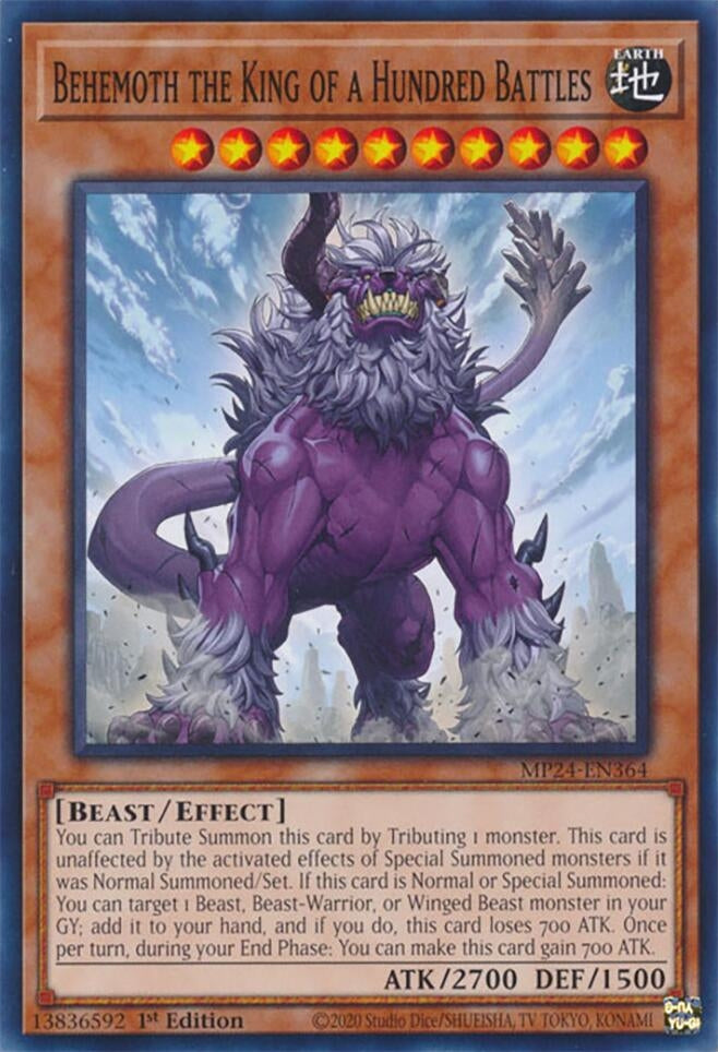 Image for Behemoth the King of a Hundred Battles (MP24-EN364) - YuGiOh