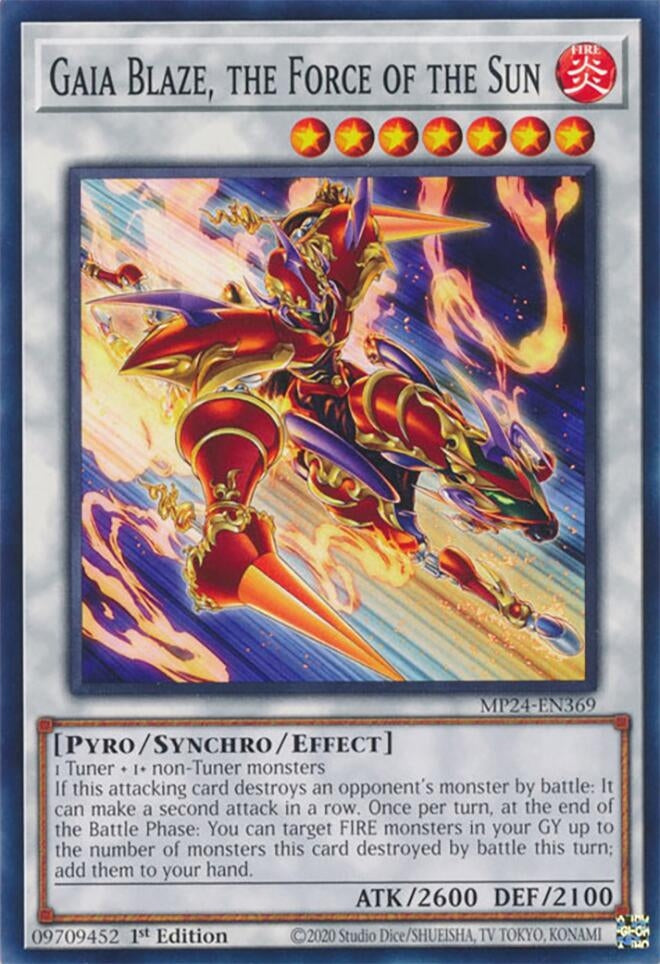 Image for Gaia Blaze, the Force of the Sun (MP24-EN369) - YuGiOh