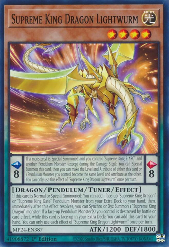 Image for Supreme King Dragon Lightwurm (MP24-EN387) - YuGiOh