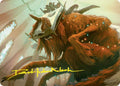 Image for Bedhead Beastie Art Card (Gold-Stamped Signature) (11) (Duskmourn: House of Horror) - Magic: The Gathering