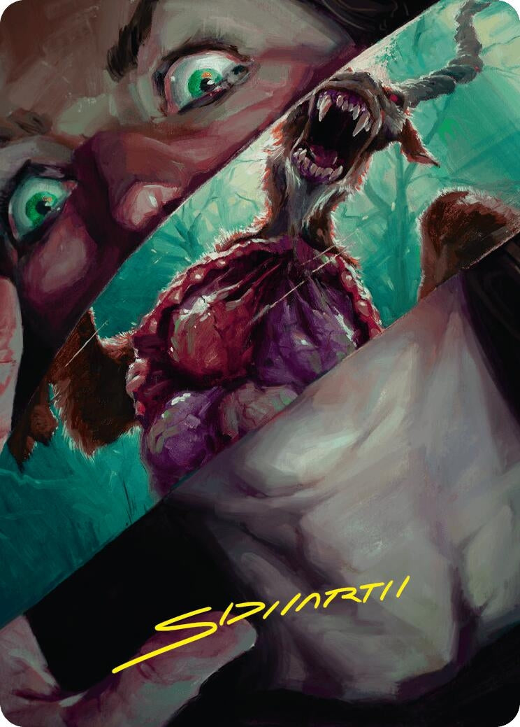 Image for Hauntwoods Shrieker Art Card (Gold-Stamped Signature) (40) (Duskmourn: House of Horror) - Magic: The Gathering