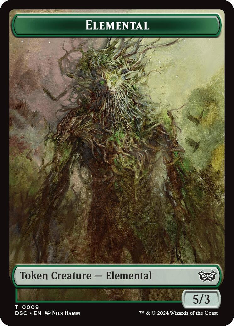Image for Elemental // Bird Double-Sided Token (9 // 5) (Duskmourn: House of Horror) - Magic: The Gathering
