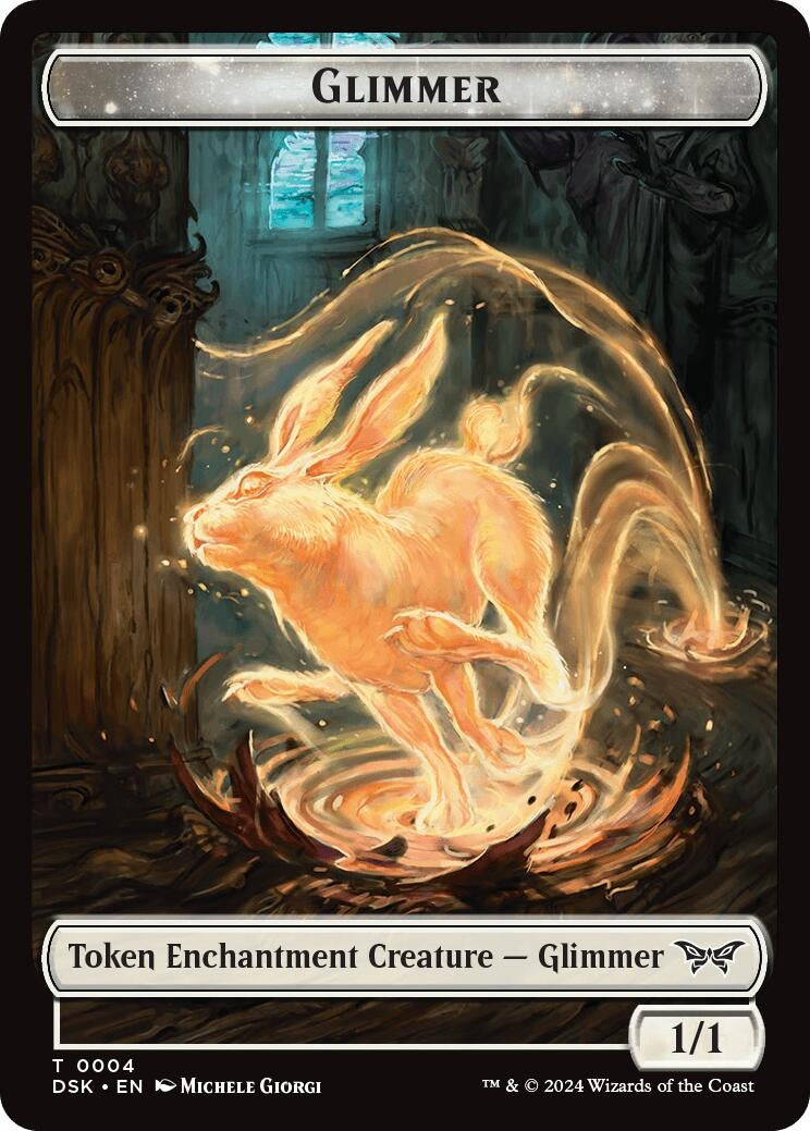 Image for Glimmer // Scarecrow Double-Sided Token (4 // 23) (Duskmourn: House of Horror) - Magic: The Gathering