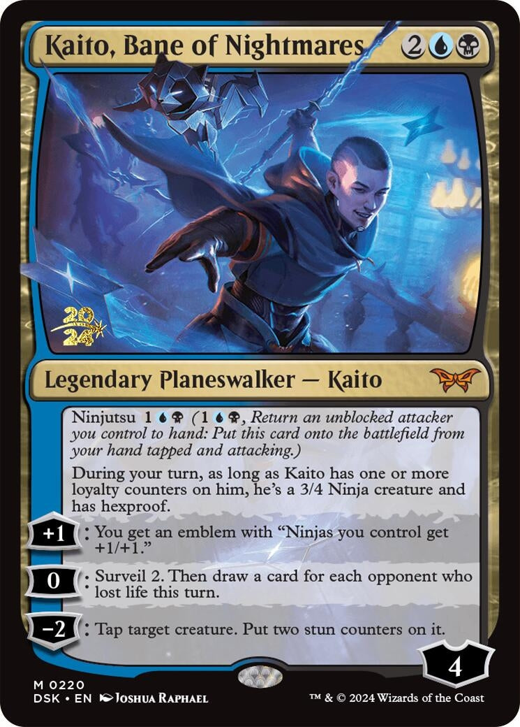 Image for Kaito, Bane of Nightmares (220) (Prerelease Cards) - Magic: The Gathering