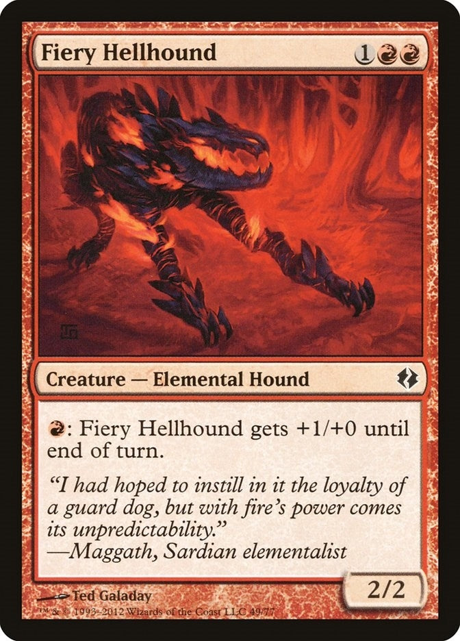 Image for Fiery Hellhound (49) (Venser vs. Koth) - Magic: The Gathering