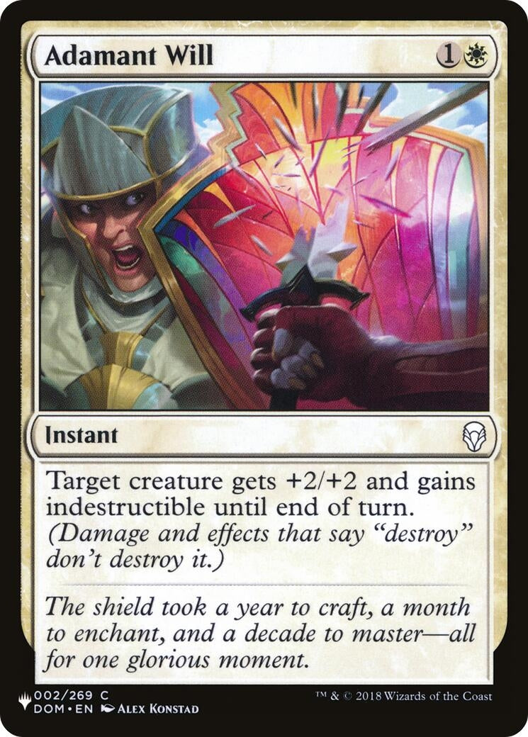 Image for Adamant Will (002/269) (The List Reprints) - Magic: The Gathering