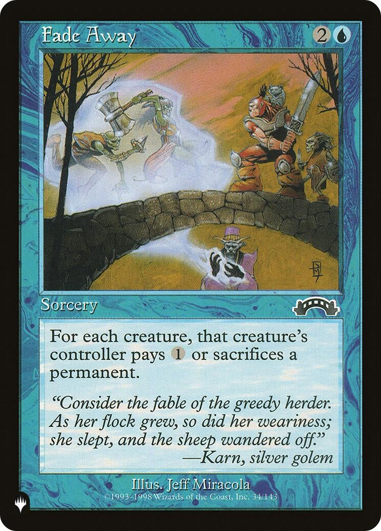 Image for Fade Away (34/143) (The List Reprints) - Magic: The Gathering