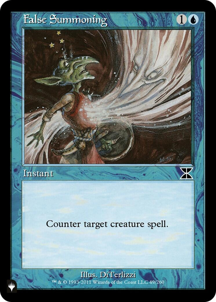 Image for False Summoning (49/260) (The List Reprints) - Magic: The Gathering