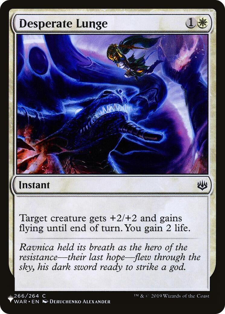 Image for Desperate Lunge (266/264) (The List Reprints) - Magic: The Gathering