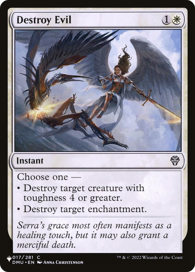 Image for Destroy Evil (017/281) (The List Reprints) - Magic: The Gathering