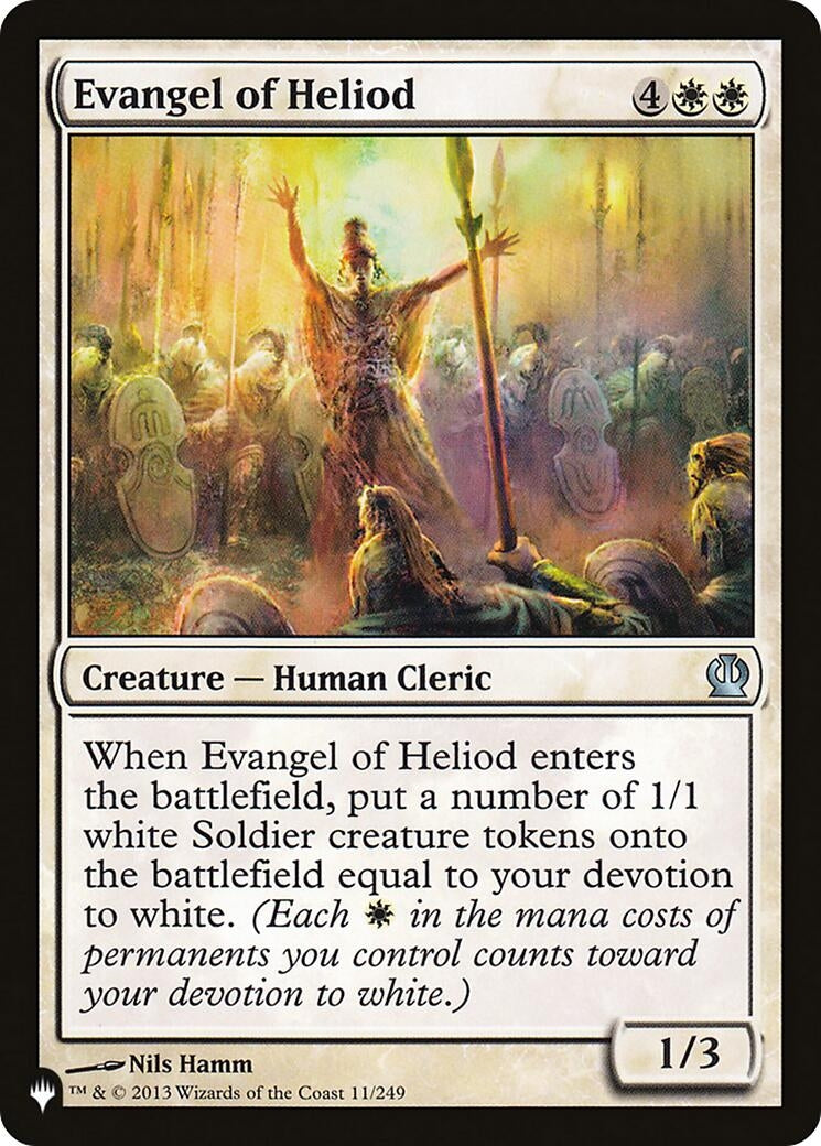 Image for Evangel of Heliod (11/249) (The List Reprints) - Magic: The Gathering