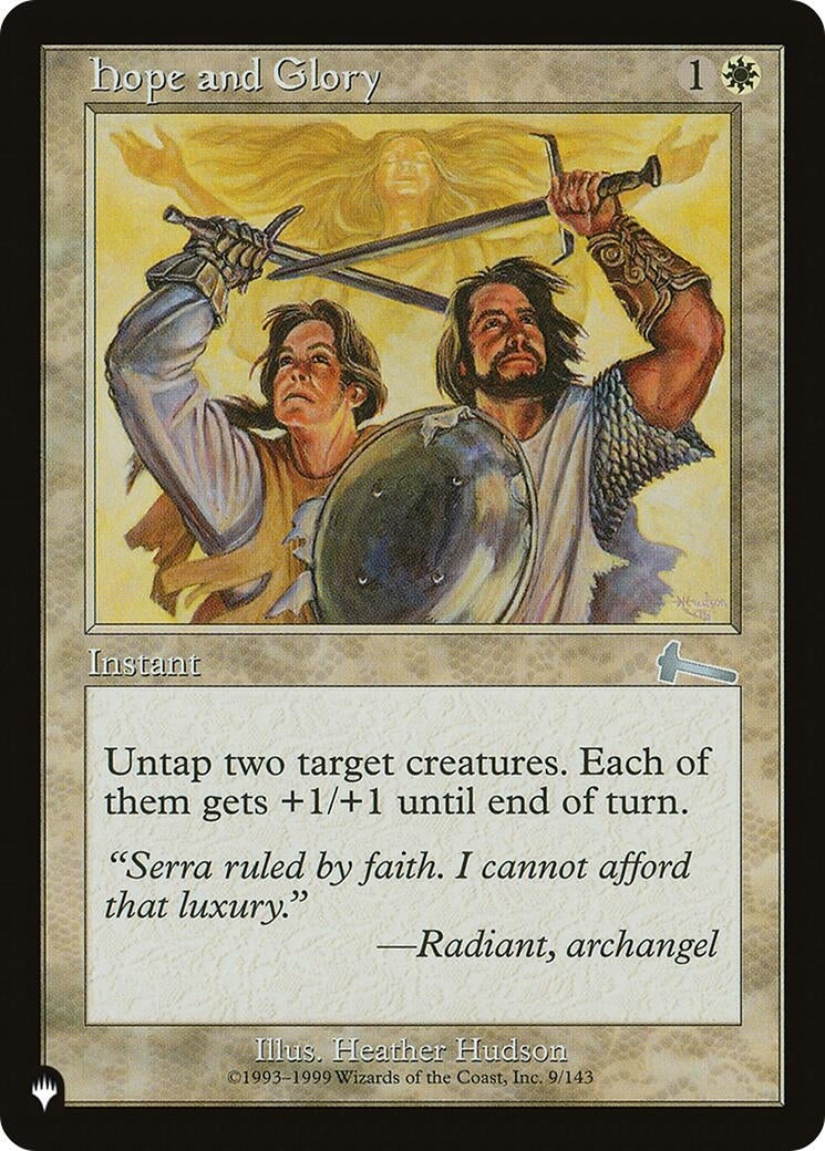 Image for Hope and Glory (9/143) (The List Reprints) - Magic: The Gathering