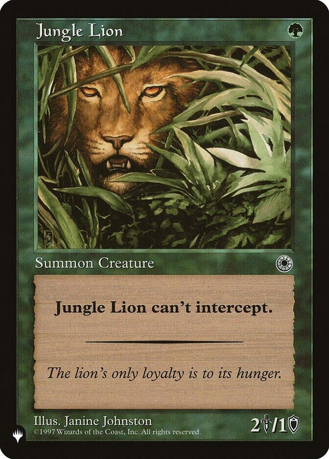Image for Jungle Lion (The List Reprints) - Magic: The Gathering