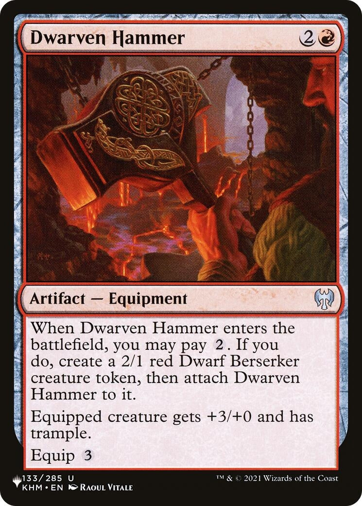 Image for Dwarven Hammer (133/285) (The List Reprints) - Magic: The Gathering