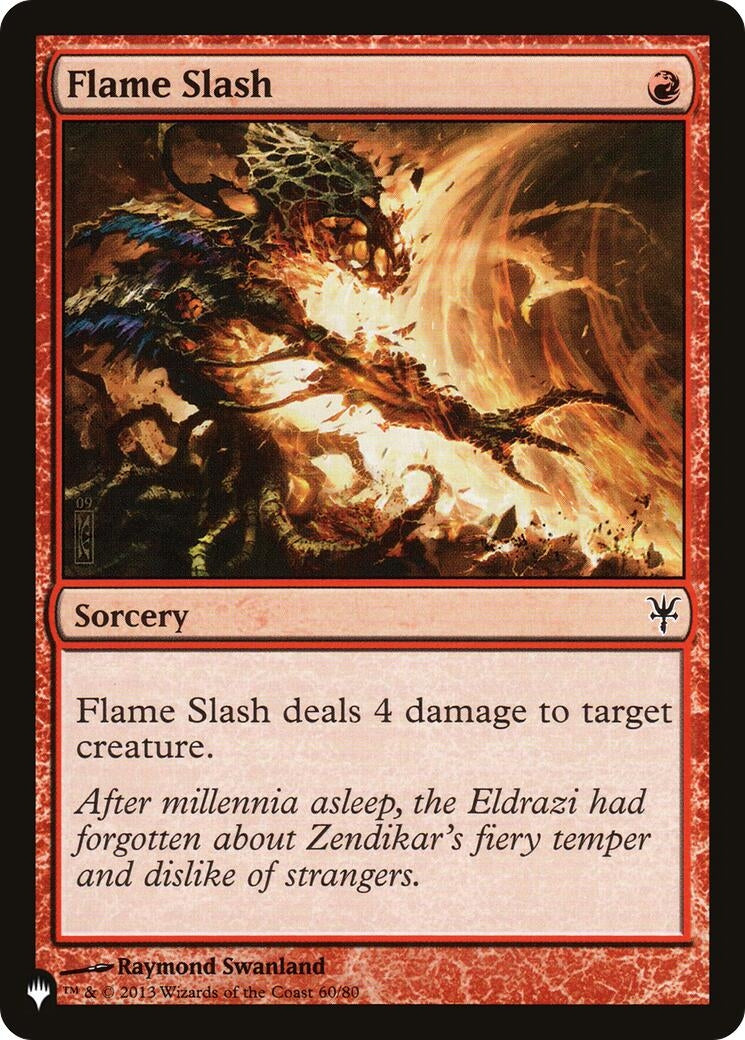 Image for Flame Slash (60/80) (The List Reprints) - Magic: The Gathering