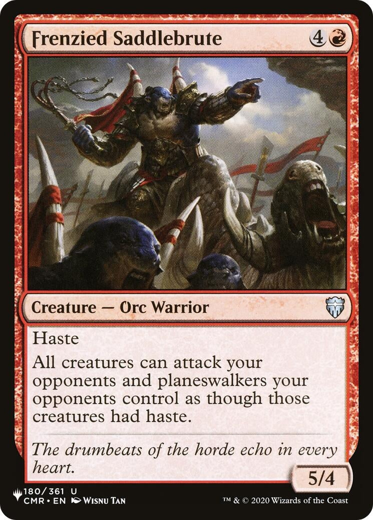 Image for Frenzied Saddlebrute (180/361) (The List Reprints) - Magic: The Gathering