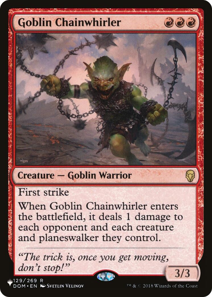 Image for Goblin Chainwhirler (129/269) (The List Reprints) - Magic: The Gathering