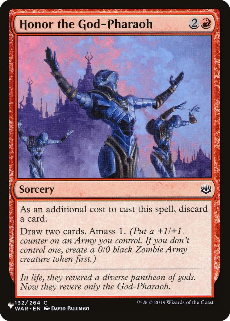 Image for Honor the God-Pharaoh (132/264) (The List Reprints) - Magic: The Gathering