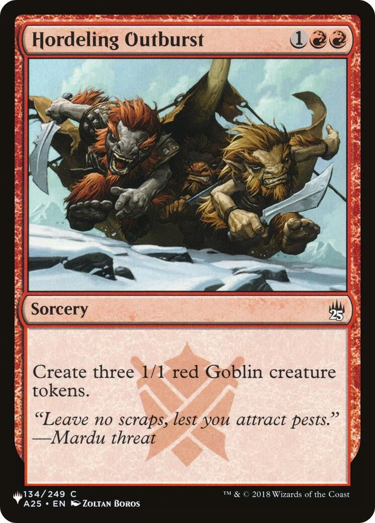 Image for Hordeling Outburst (134/249) (The List Reprints) - Magic: The Gathering