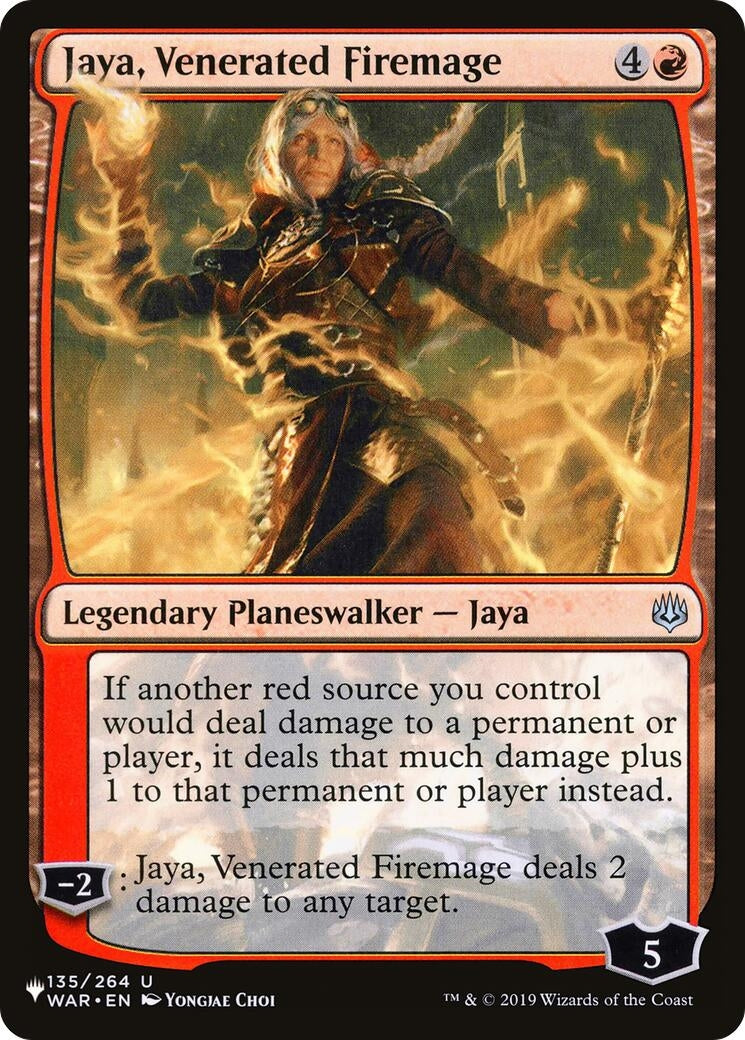 Image for Jaya, Venerated Firemage (135/264) (The List Reprints) - Magic: The Gathering