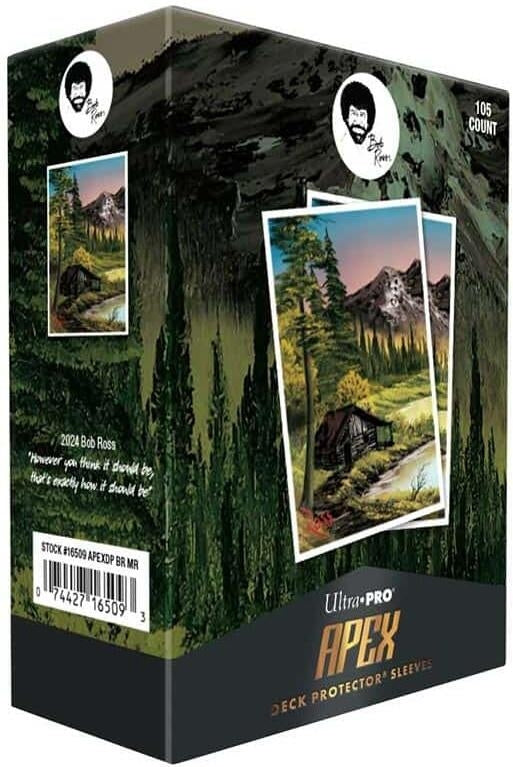 Image for Bob Ross APEX Deck Protector Sleeves - Mountain Retreat (105-pack) - Card Sleeves