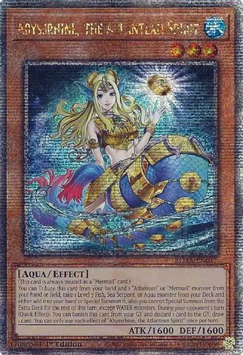 Abyssrhine, the Atlantean Spirit (Quarter Century Secret Rare) (ROTA-EN017) (Rage of the Abyss)