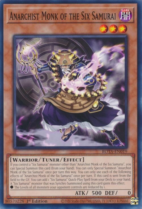 Image for Anarchist Monk of the Six Samurai (ROTA-EN019) (ROTA) - YuGiOh