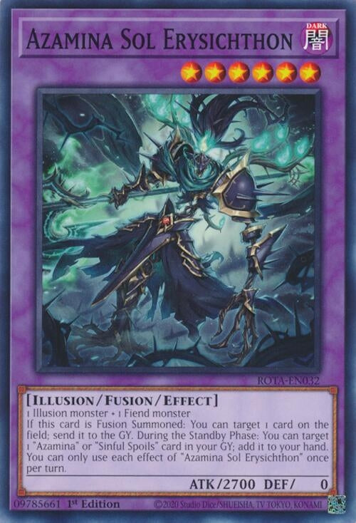 Image for Azamina Sol Erysichthon (ROTA-EN032) (ROTA) - YuGiOh