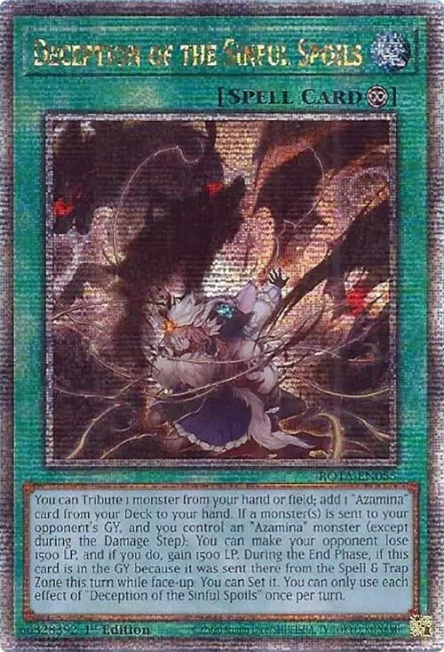 Image for Deception of the Sinful Spoils (Quarter Century Secret Rare) (ROTA-EN055) (ROTA) - YuGiOh