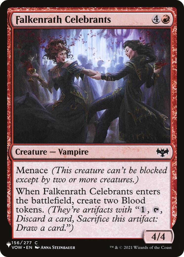 Image for Falkenrath Celebrants (156/277) (The List Reprints) - Magic: The Gathering