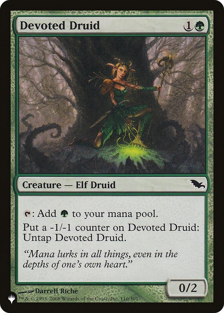 Image for Devoted Druid (SHM) (110/301) (The List Reprints) - Magic: The Gathering