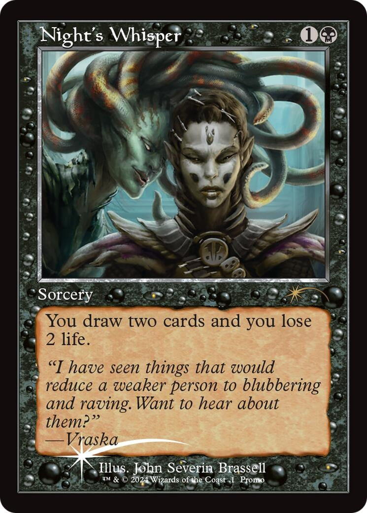 Image for Night's Whisper (Retro Frame) (1) (Open House Promos) - Magic: The Gathering
