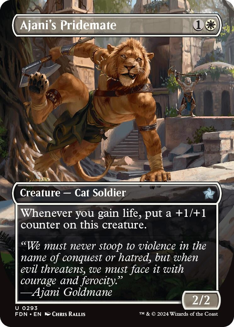 Image for Ajani's Pridemate (Borderless) (293) (Foundations) - Magic: The Gathering