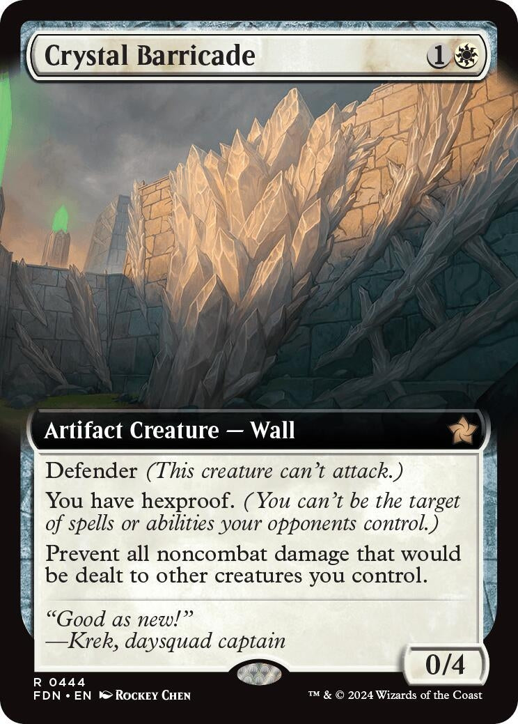 Image for Crystal Barricade (Extended Art) (444) (Foundations) - Magic: The Gathering