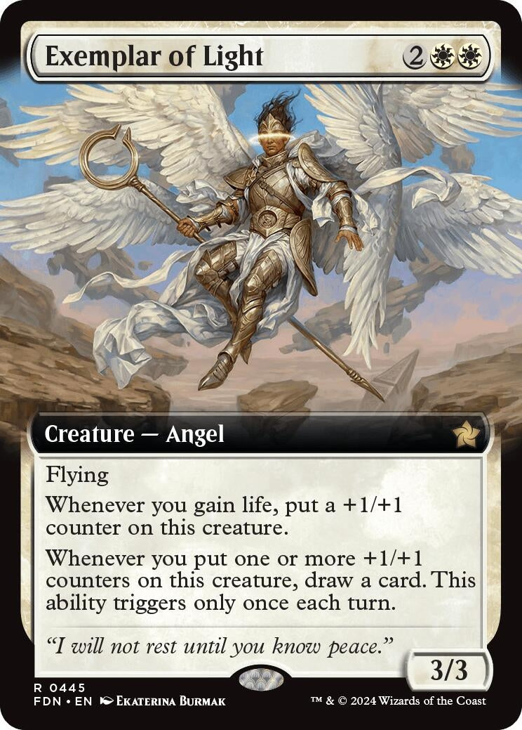 Image for Exemplar of Light (Extended Art) (445) (Foundations) - Magic: The Gathering