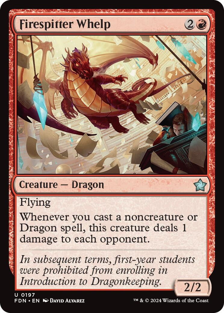 Image for Firespitter Whelp (197) (Foundations) - Magic: The Gathering