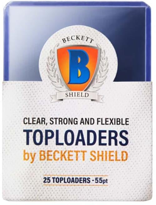 Image for Beckett Shield Standard Size Card 55PT Toploader (25 Pack) - Card Sleeves