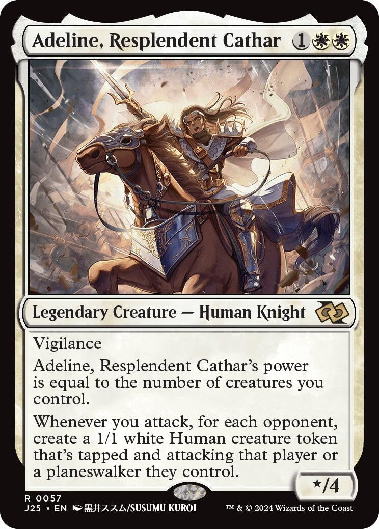 Image for Adeline, Resplendent Cathar (Anime) (57) (Foundations Jumpstart) - Magic: The Gathering