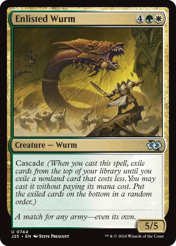 Image for Enlisted Wurm (744) (Foundations Jumpstart) - Magic: The Gathering