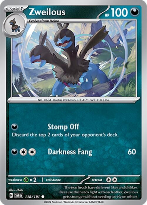 Image for Zweilous (118/191) (SSP) - Pokemon