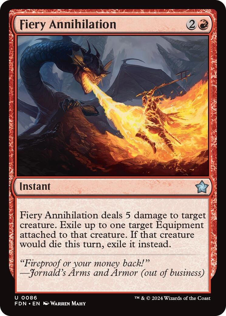 Image for Fiery Annihilation (86) (Foundations) - Magic: The Gathering