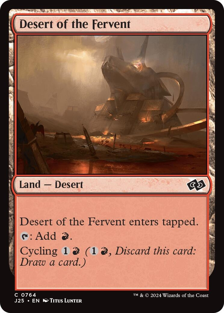 Image for Desert of the Fervent (764) (Foundations Jumpstart) - Magic: The Gathering