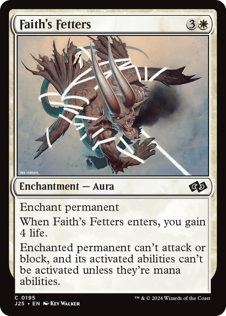 Image for Faith's Fetters (195) (Foundations Jumpstart) - Magic: The Gathering
