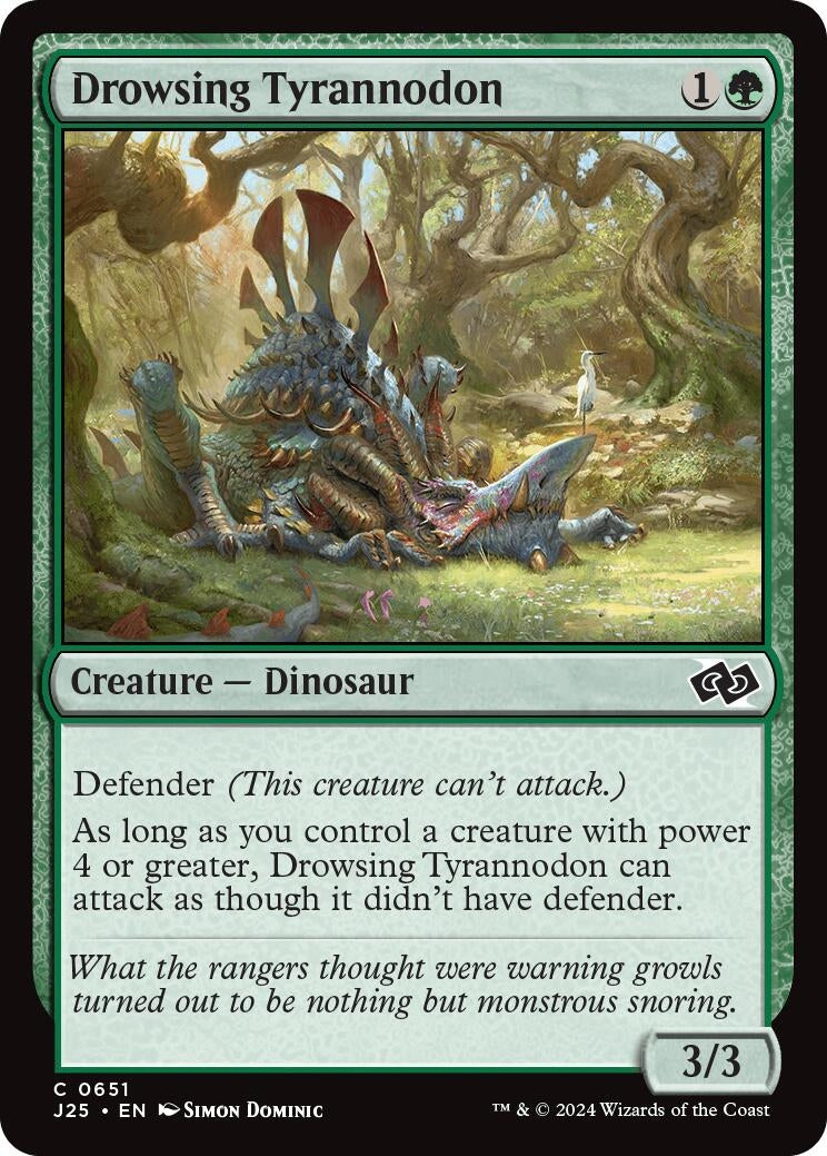 Image for Drowsing Tyrannodon (651) (Foundations Jumpstart) - Magic: The Gathering