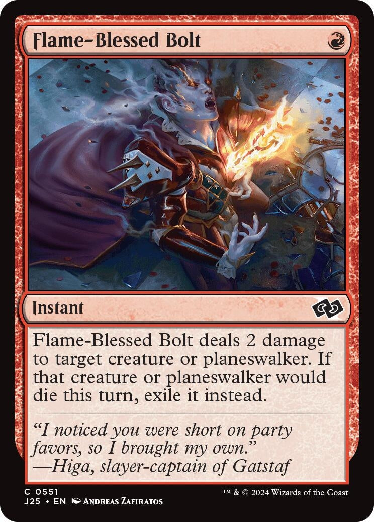 Image for Flame-Blessed Bolt (551) (Foundations Jumpstart) - Magic: The Gathering