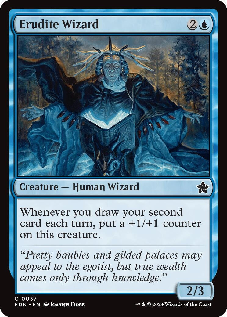 Image for Erudite Wizard (37) (Foundations) - Magic: The Gathering