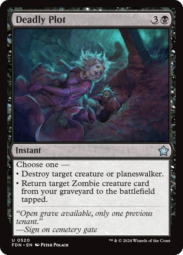 Image for Deadly Plot (520) (Foundations) - Magic: The Gathering